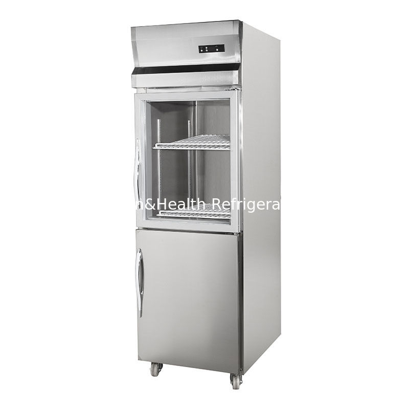 Commercial Solid Door Upright Kitchen Freezer For Meat Kitchen Refrigerator Stainless Steel