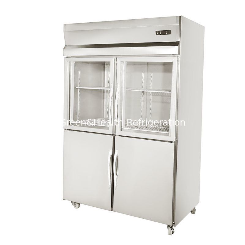 Commercial Solid Door Upright Kitchen Freezer For Meat Kitchen Refrigerator Stainless Steel