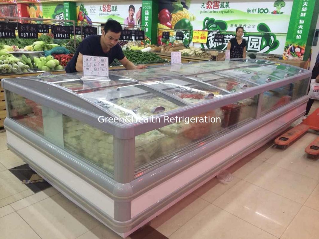 Seafood Supermarket Island Freezer -20°C  Low Temperature Famous Brand Compressor