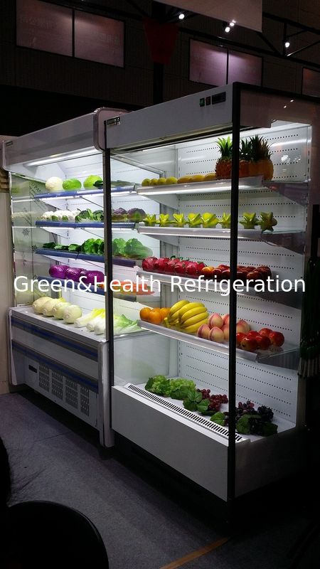 Full Glass Small Multideck Fridge Fruits Dispaly Showcase For Convenient Store