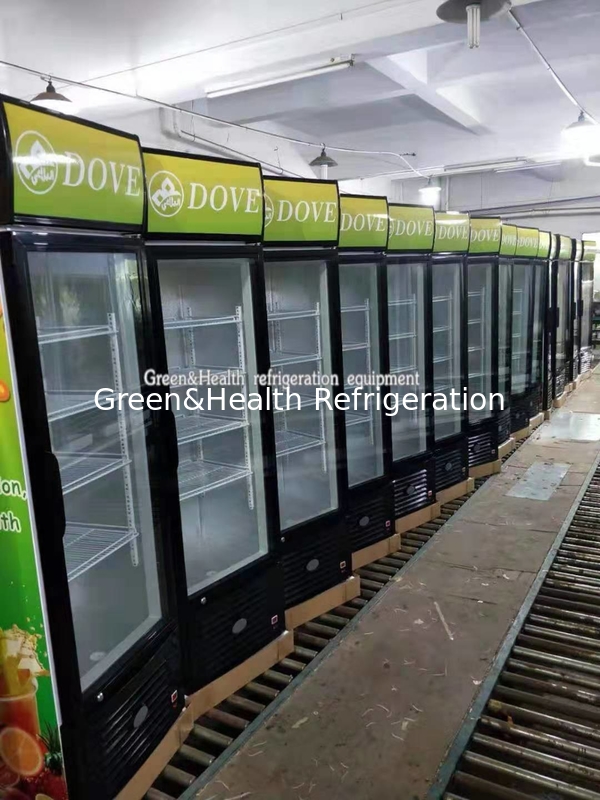 Merchandiser Upright Double Door Fridge In Black For Soft Cold Drink & Beer