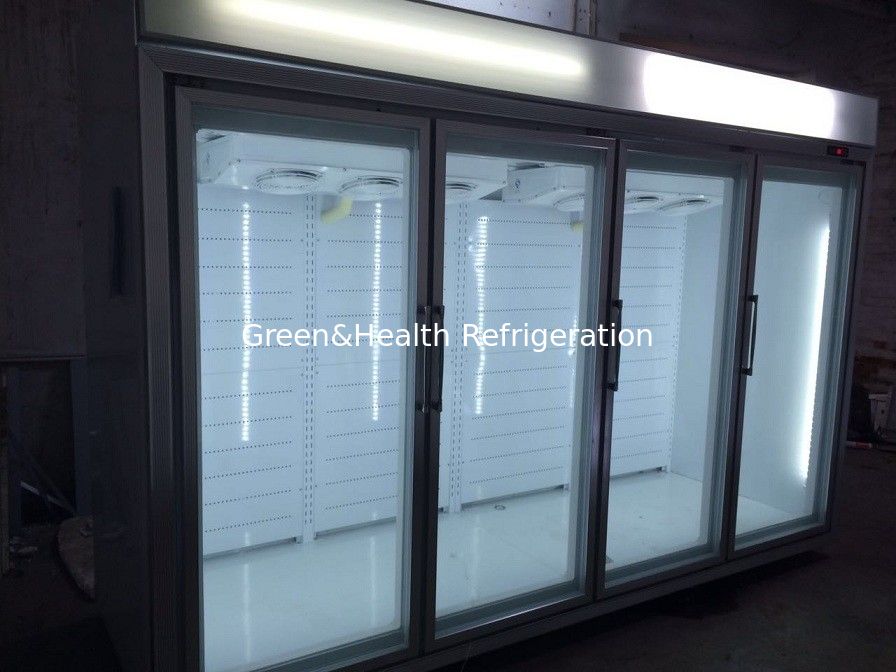 Open Multideck Display Fridge With Glasss Door Remoted Cooling System