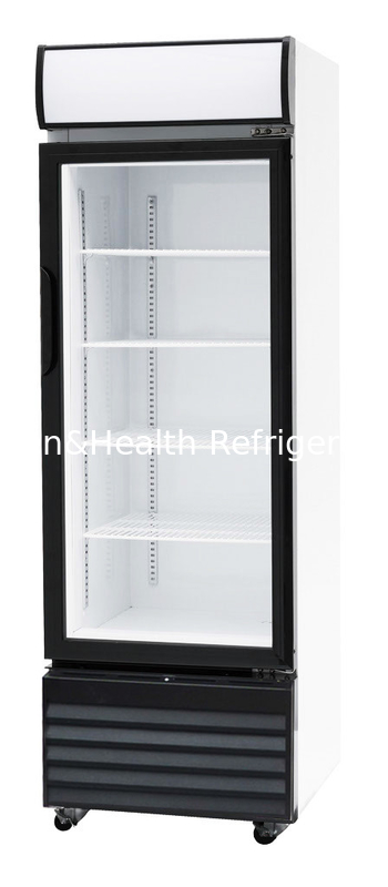 Merchandiser Upright Double Door Fridge In Black For Soft Cold Drink & Beer