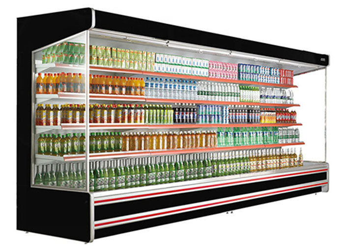 R22 Multideck Open Chiller Fruit Vegetable Open Display Cooler For Drink