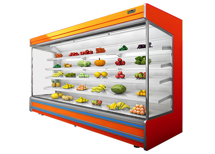 Remote System Open Deck Chiller Multideck Refrigerator Showcase For Supermarket