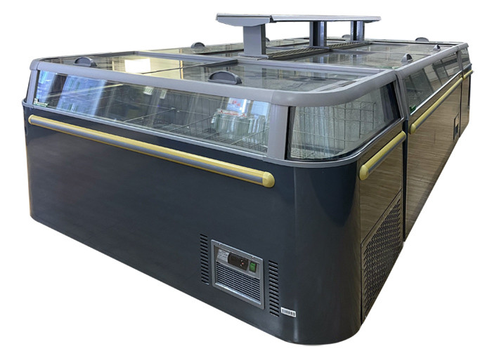 Supermarket Sliding Door Commercial Ice Cream Display Chest Freezer With CE