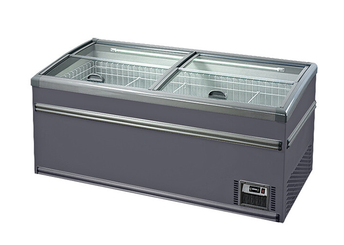 Static Cooling Commercial Supermarket Combined Island Chest Display Freezer
