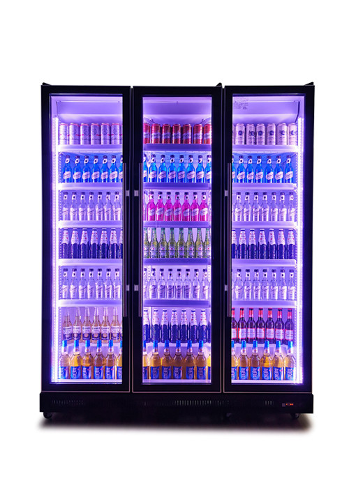 880 Liters R22 Black Beverage Display Fridge Under Back Bar Beer Cooler