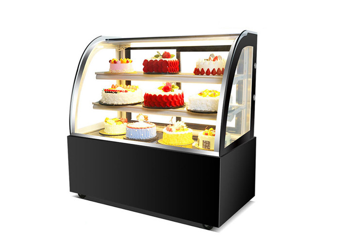 Sliding Glass Marble Base Cake Display Chiller With Heater Defrost