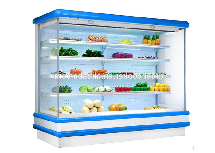 Grocery Multideck Open Chiller Drink Vegetable Fruits Display Fridge