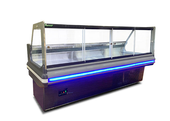 R22 Fan Cooling Deli Showcase Cooler Cake Refrigerator Chocolate Cabinet
