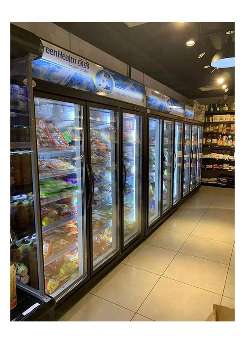 Multiple Door Multifunctional Inverter Upright Freezer For Beverage Commercial