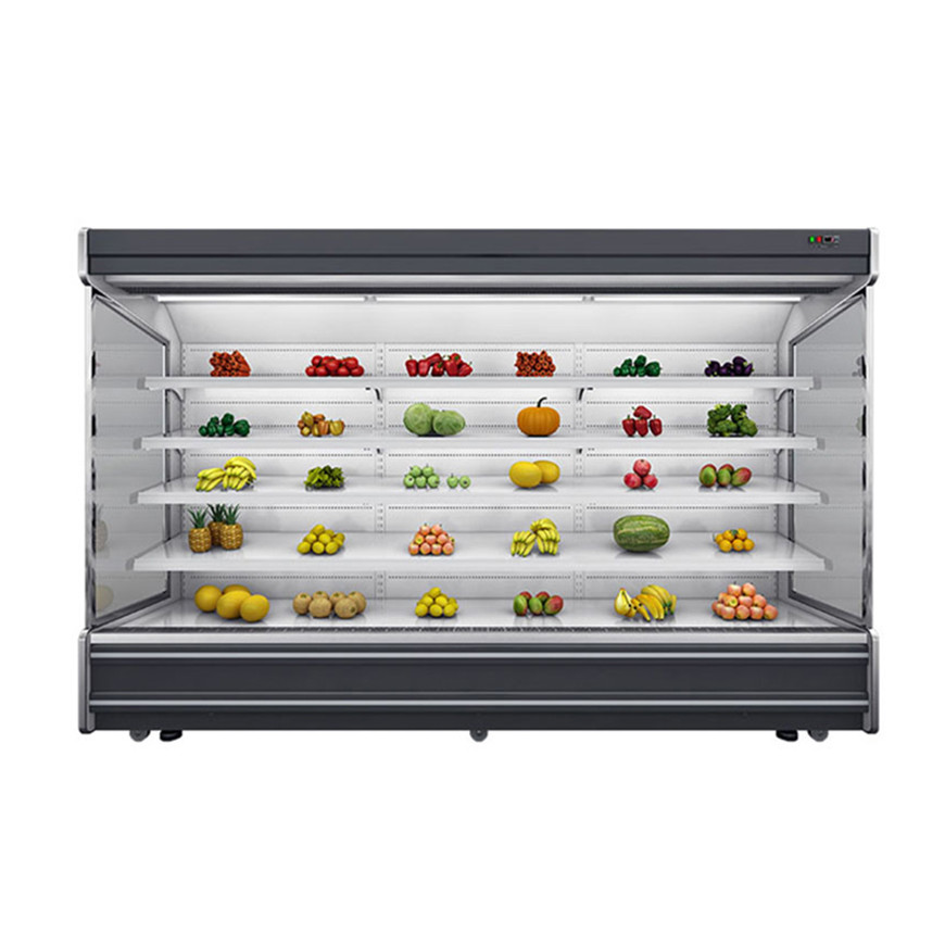 Commercial Factory Supermarket Showcase Front Air Freezer Multideck Open Chiller