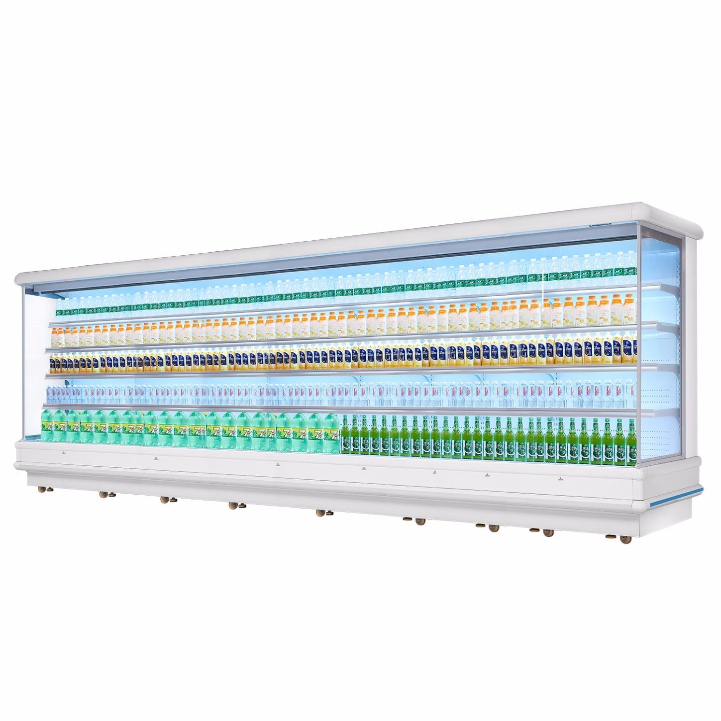 Front Multideck Open Display Chiller For Fruit And Vegetable Energy Saving