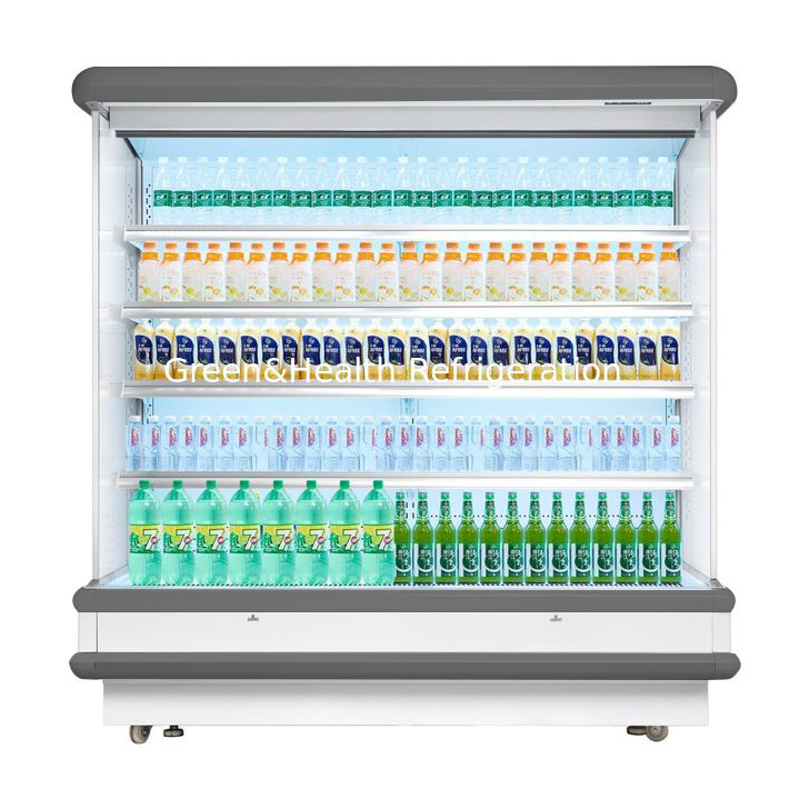 2m Supermarket Fruits Showcase Multideck Open Chiller With Copeland Compressor
