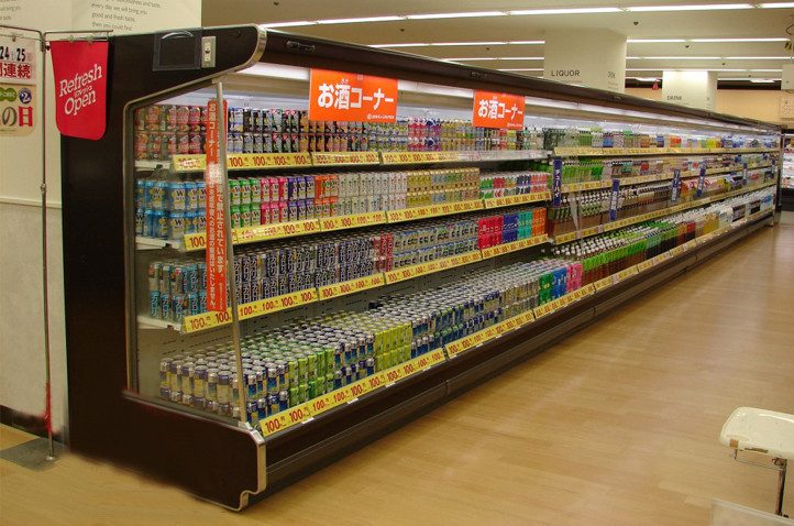 Supermarket Multi-desk Open Chiller / Reach-in Beverage Cooler 2℃