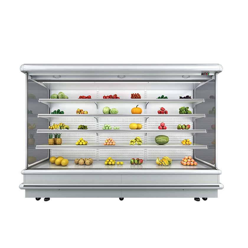 Open Vegetable Chiller Refrigerators Display Freezer For Supermarket