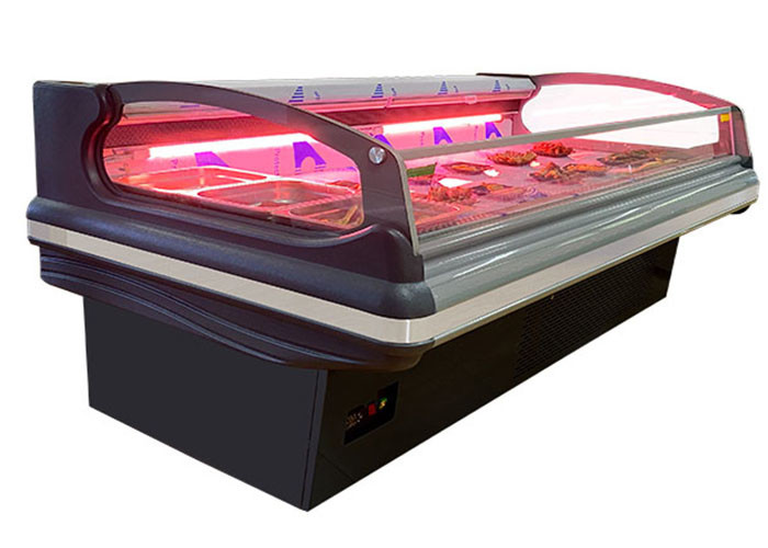 Custom Multipurpose Fan Meat Freezer Showcase Food Open Chiller Built In System