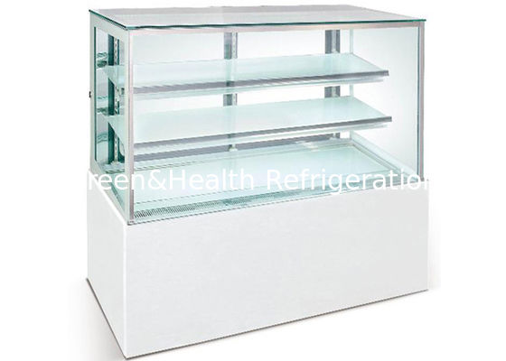 Commercial White Upright Refrigerated Cake Dessert Display Case Freezer For Bakery