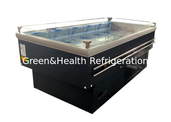Chest Deep Horizontal Island Display Freezer Top Opening With Fan Cooling