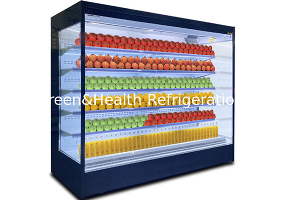 Fast Refrigeration Commercial Multideck Display Open Front Chiller Low Noise