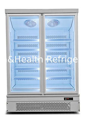 Automatic Rebound Glass Door Commercial Upright Freezer Rapid Cooling