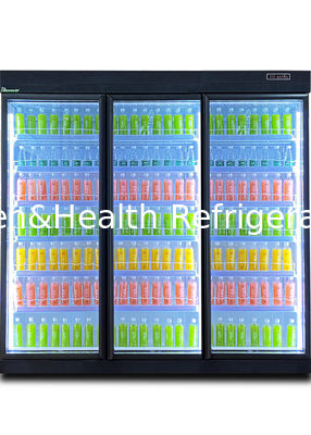High Transparency Glass Door Top Flat Commercial Drink Coolers For Shop