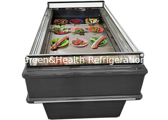 OEM Supermarket Island Refrigerator Freezer For Seafood / Fruit / Vegetable