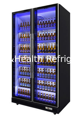 Luxury Commercial Beverage Cooler Glass Door Beer Fridge Eye Catching LED Light
