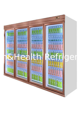 Supermarket Eco Friendly Commercial Drink Fridge Display Wine Chiller Flat Head