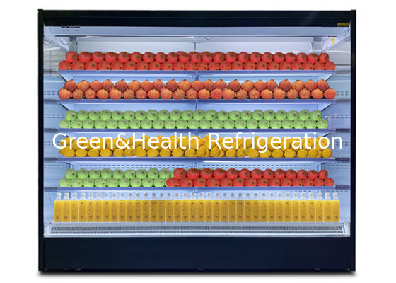 Air Curtain Multideck Open Chiller Store Fruit Display Refrigerator