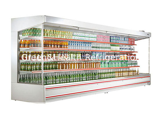 Remote System Fan Cooling Open Multideck Chiller For Supermarket / Commercial Place