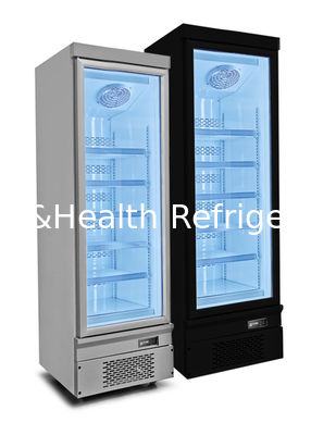 Commercial Glass Door Freezer with 5-Layer Adjustable Shelves Tempered Glass Door and Fan-Cooled System
