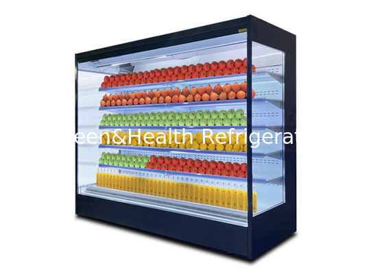 Custom Size Fruit Vegetable Open Display Cooler Square Multi Deck