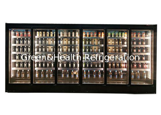 Fashion Design Multideck Glass Door Display Refrigerator For Beverage With LED Light