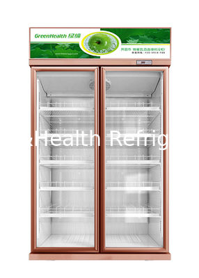 220V Adjustable Shelf Vertical Glass Door Beverage Cooler OEM Service