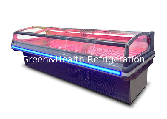 Top Sliding Door Meat Display Chiller Seafood Deli Showcase Butcher Equipment