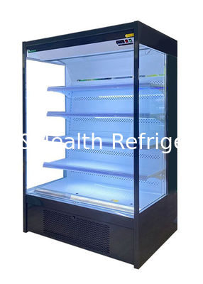 Small Milk Drink Multideck Open Chiller Commercial Display Cooler Fan Cooling