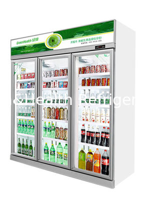 Three Door Refrigerator Beverage Soft Drink Energy Dinks Display Chiller