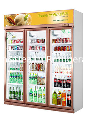 OEM Factory Supermarket Drinks Display Refrigerator Fan Cooling