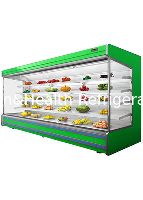 A Style Commercial Open Cold Drink Display Cooler With 4 Layers