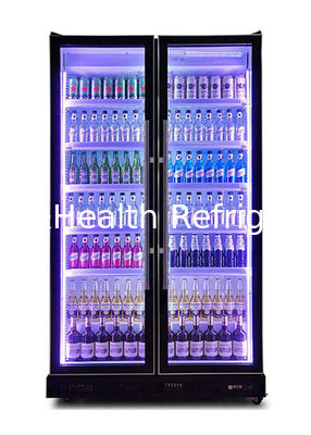 Popular Commercial Soft Drink Display Cooler With Tricolor LED Light