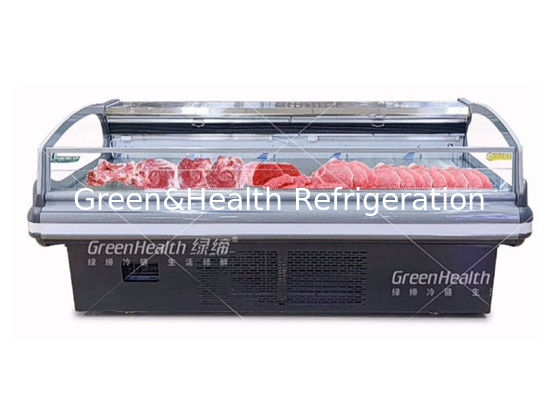 Butchery Shop Equipment Open Top Self Service Meat Display Counter Freezer