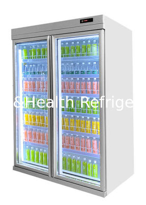 Large Supermarket Commercial Vertical Glass Door Refrigerator Remote Type