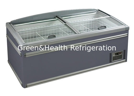Hypermarket Commercial Chest Freezer With Alluminum Coated Plate Glass Material