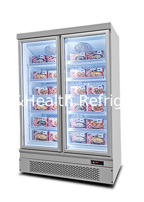 Anti Collision Fan Cooling Plug In Upright Freezer With Glass Doors