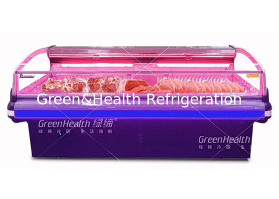 Supermarket Display Meat Chiller Food Refrigerated Showcase Open Style