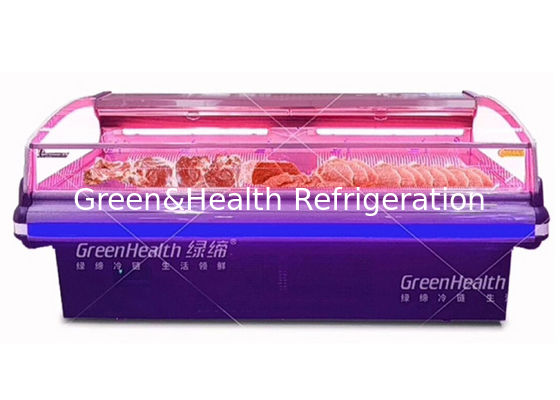 Butchery Refrigeration Equipment Meat Display Freezer With Cool LED Light