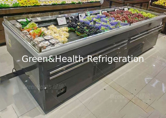 Factory Supply Fruit Shop Open Display Cooler Island Type For Commercial Use