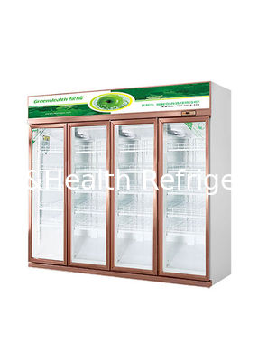Eco Friendly Commercial Vertical Glass Display Coolers For Beverage
